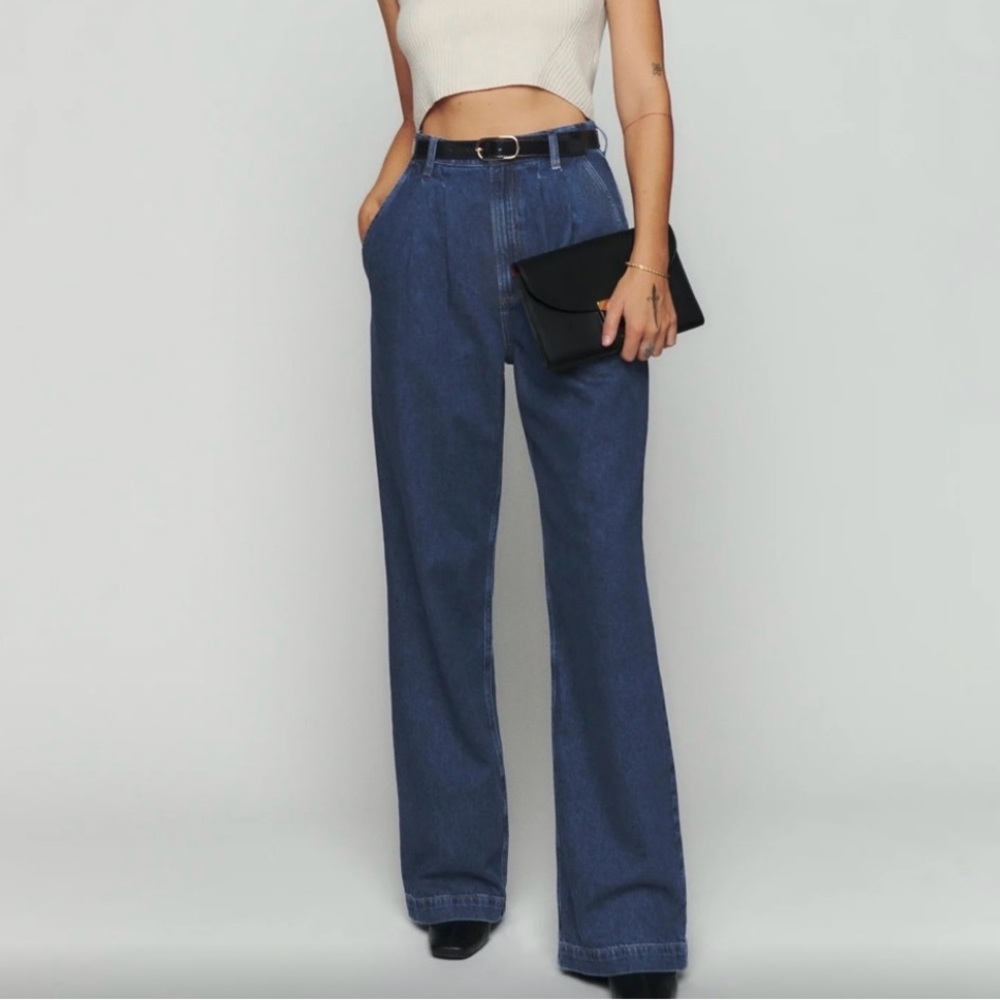 Montauk pleated high rise jeans